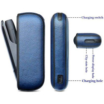 Uk Plus Case Cover E-Cigarette Protective Case Accessories Pu Leather Scratch Waterproof Case Cover (Blue)