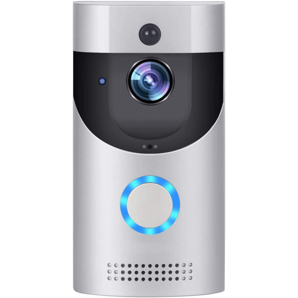 Uk Plus Wifi Smart Video Doorbell, UK Plus Access Wireless Door Bell Smart Home 720P Hd Wifi Camera Security With Two-Way Talk & Video,Pir Motion Detection (Batteries Not Included)