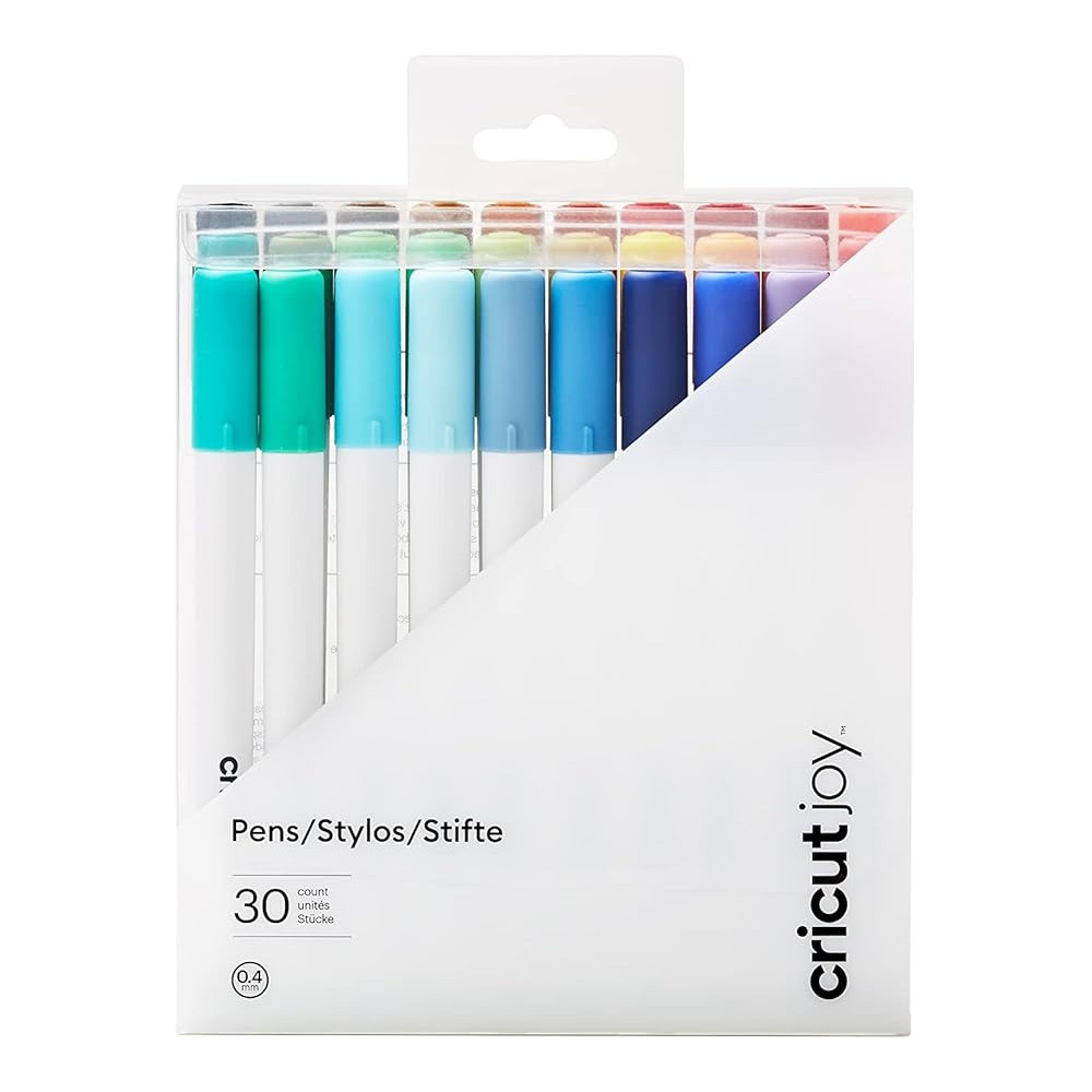 Cricut Joy Permanent Non Toxic Fine Point Pens Pack Of 30 With 0.4mm Tip, Multicolour