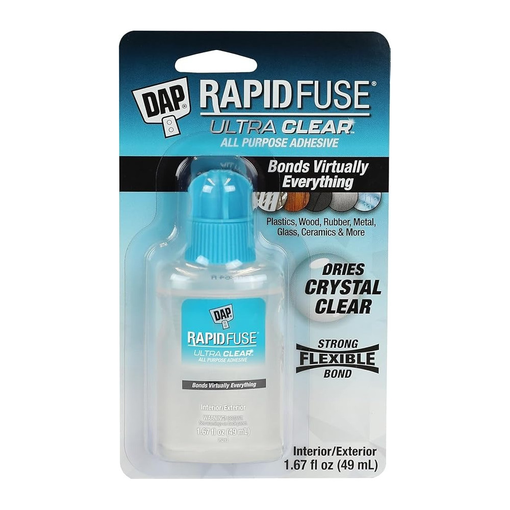 Dap Rapid Fuse Ultra Clear All Purpose Adhesive, 49ml