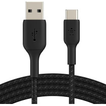 Belkin Boost Charge Braided USB C To USB A Charger Cable 2m, Black