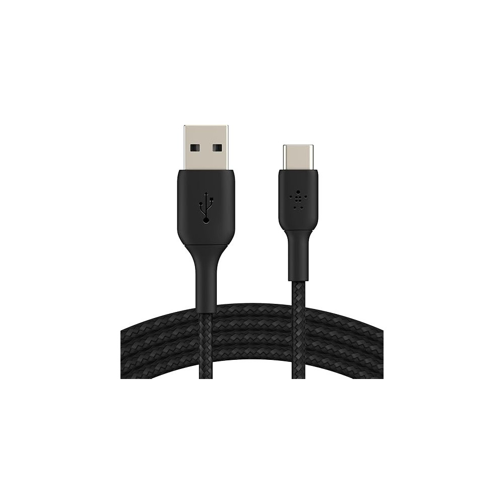 Belkin Boost Charge Braided USB C To USB A Charger Cable 2m, Black