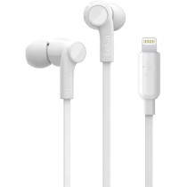Belkin Sound Form Wired Headphones With Lightning Connector, Earbuds With Water & Sweat Resistant For Iphone 14, Iphone 13 And More, White