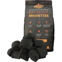 Pure Fire African Hardwood Barbeque Charcoal Briquettes, 4kg