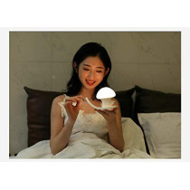 UK Plus Night Light For Kids, Baby Led Night Lights With Color-Changing Usb Rechargeable Dimmable Touch Control, Silicone Bedside Lamp For Nursery Bedroom Home Decor Gifts, White