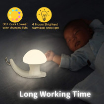 UK Plus Night Light For Kids, Baby Led Night Lights With Color-Changing Usb Rechargeable Dimmable Touch Control, Silicone Bedside Lamp For Nursery Bedroom Home Decor Gifts, White
