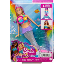 Barbie Mermaid Doll With Water-Activated Twinkle Light-Up Tail, Pink-Streaked Hair