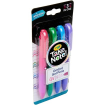 Crayola Washable Gel Pen Set, 3 Shades In 1 Pen, 4 Count