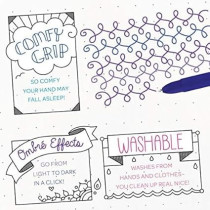 Crayola Washable Gel Pen Set, 3 Shades In 1 Pen, 4 Count