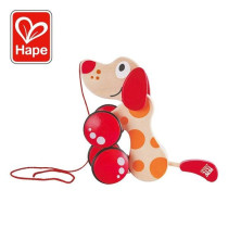 Hape Walk-A-Long Puppy Push And Pull Walk-A-Long Wooden Toy