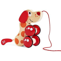 Hape Walk-A-Long Puppy Push And Pull Walk-A-Long Wooden Toy