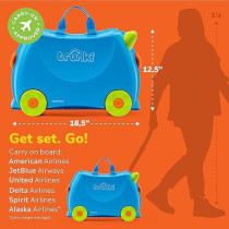 Trunki Terrance Ride-On Suitcase, Blue