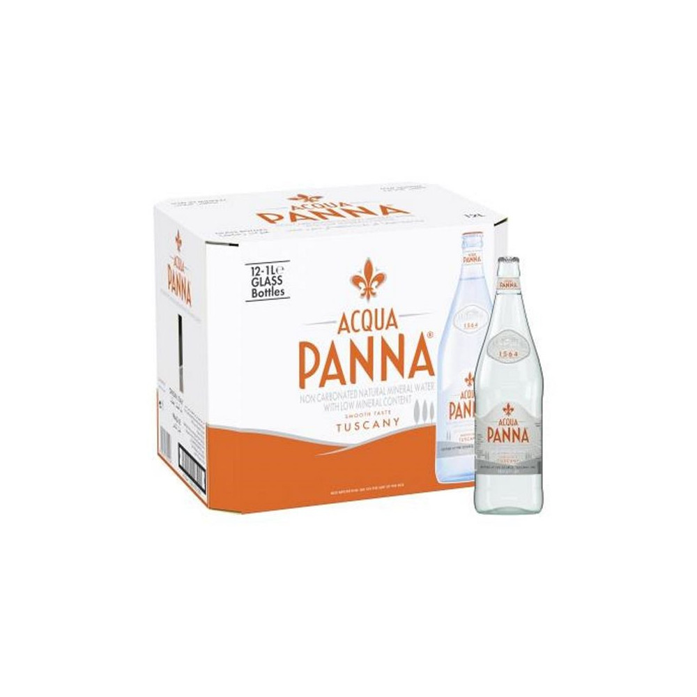 Acqua Panna Natural Mineral Water -Glass - 12 X 1 Ltr(Pack Of 12)