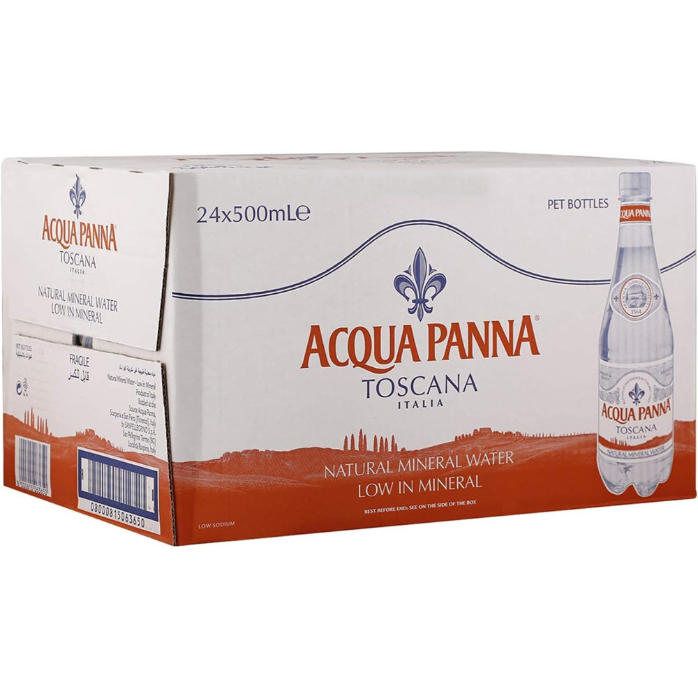 Acqua Panna Natural Still Water Glass 500ml (Pack of 24)