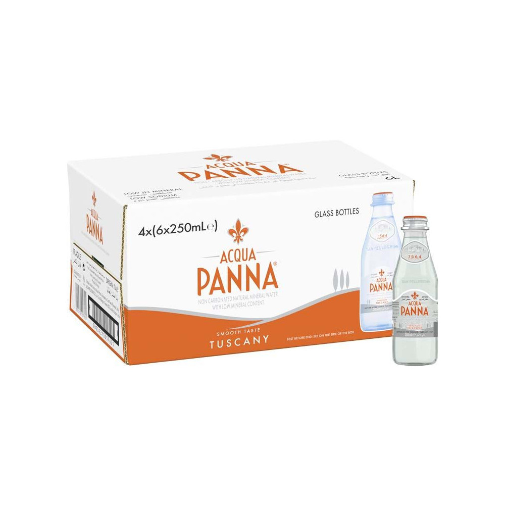 Acqua Panna Mineral Water Glass Bottles (24 x 250mL)