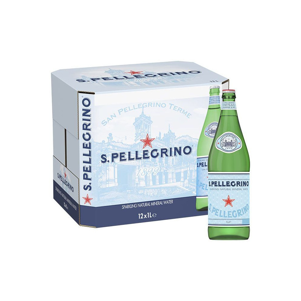 San Pellegrino Natural Sparkling Water Glass 1ltr (12 X 1 Liters)