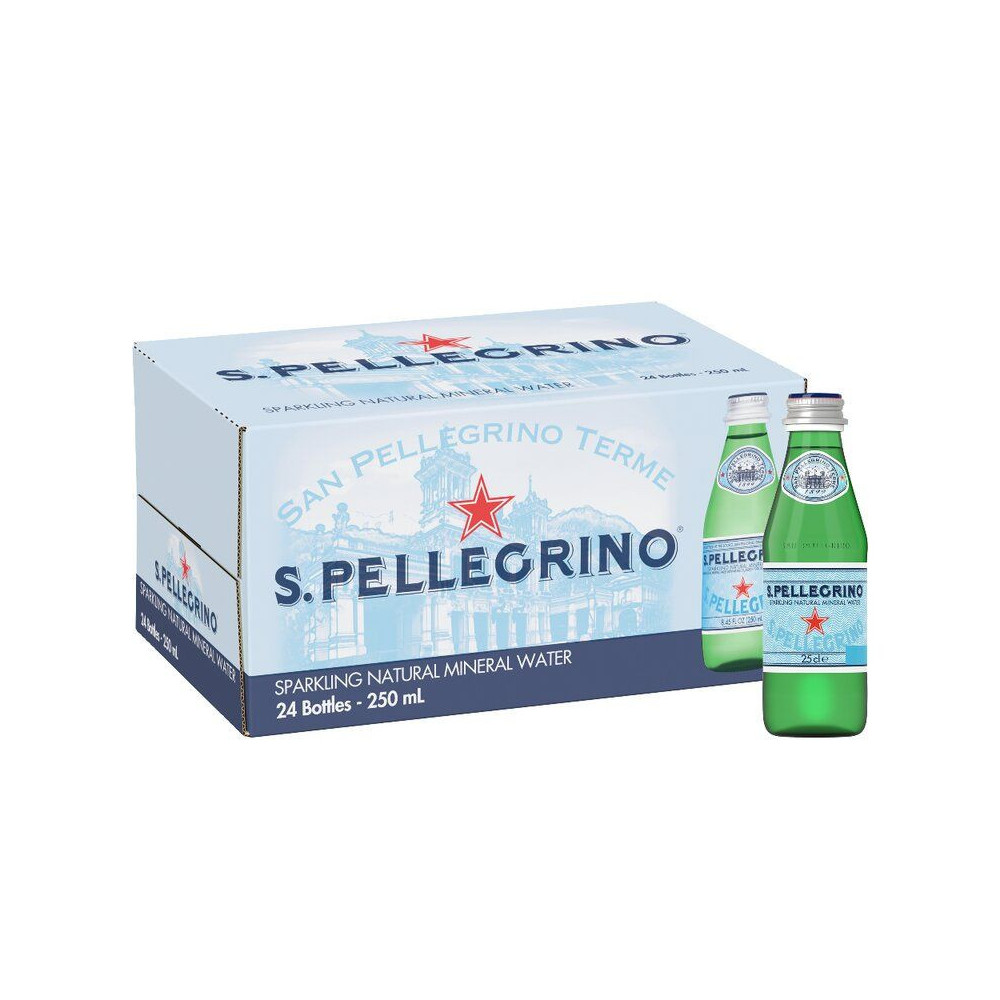 San Pellegrino Natural Sparkling Water Glass 250ml (24 X 250 ML)