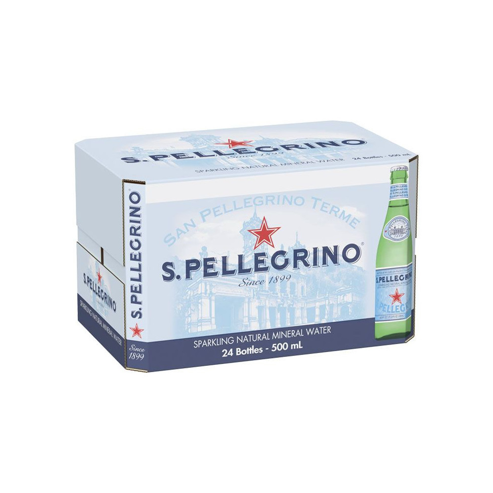 San Pellegrino Natural Sparkling Water Glass 500ml (24 X 500 ML)