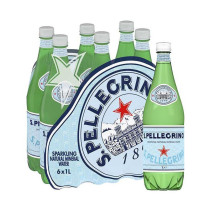 San Pellegrino Natural Sparkling Water Plastic 1ltr (6 X 1 Liters)