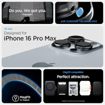 Spigen Ultra Hybrid MagFit Designed For iPhone 16 Pro Max Case Cover, Zero One White