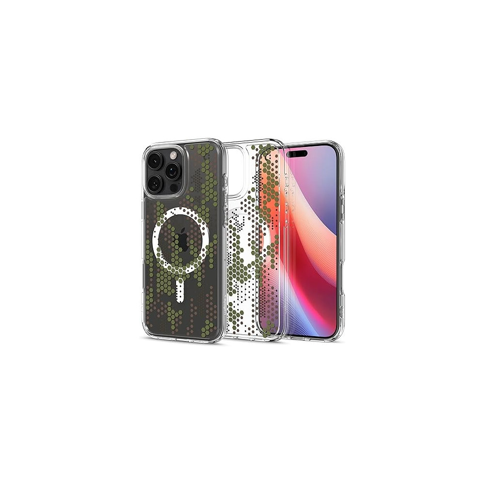 Spigen Ultra Hybrid MagFit Designed For iPhone 16 Pro Max Case Cover MagSafe Compatible, Digital Camo