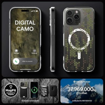 Spigen Ultra Hybrid MagFit Designed For iPhone 16 Pro Max Case Cover MagSafe Compatible, Digital Camo