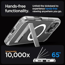 Spigen Ultra Hybrid S MagFit For iPhone 16 Pro Max Case Cover With Kickstand, Crystal Clear
