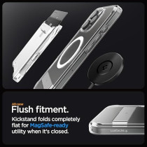 Spigen Ultra Hybrid S MagFit For iPhone 16 Pro Max Case Cover With Kickstand, Crystal Clear