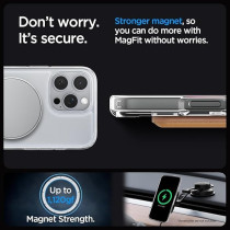 Spigen Ultra Hybrid S MagFit For iPhone 16 Pro Max Case Cover With Kickstand, Crystal Clear