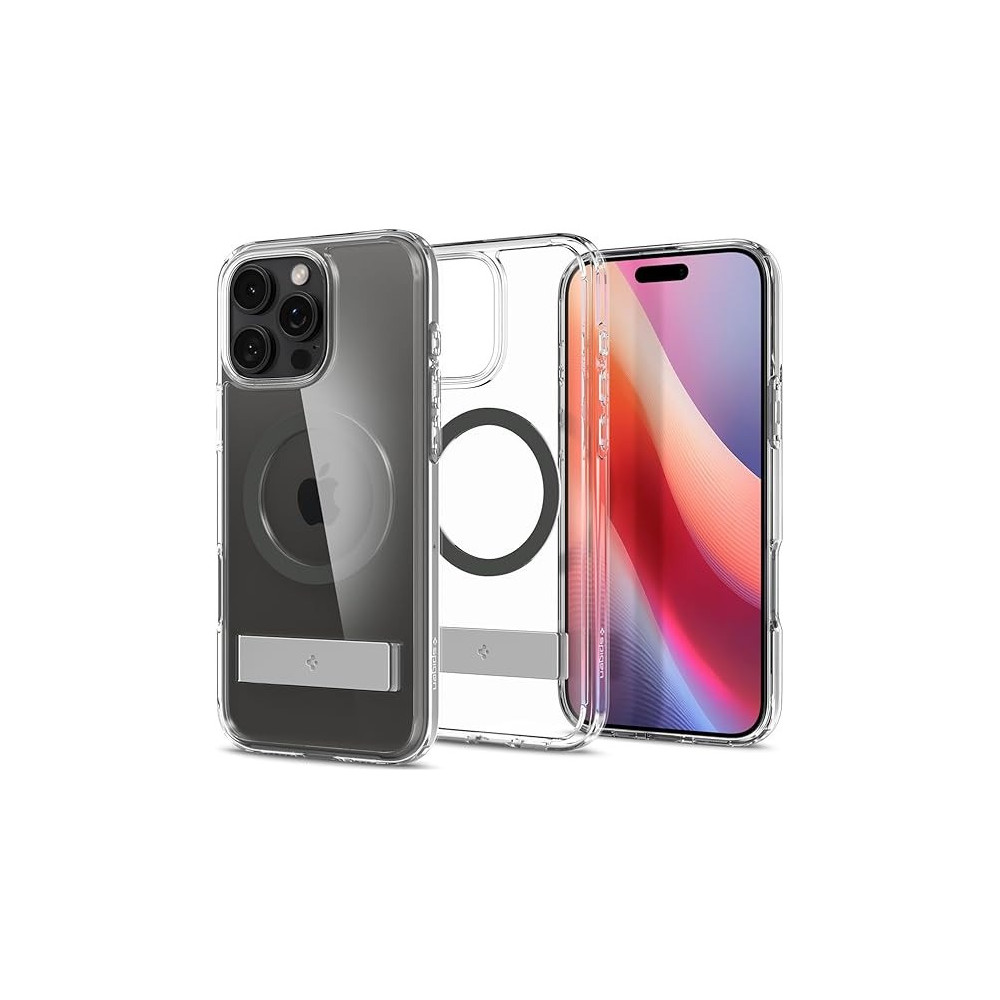 Spigen Ultra Hybrid S MagFit For iPhone 16 Pro Max Case Cover With Kickstand MagSafe Compatible, Graphite