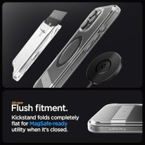 Spigen Ultra Hybrid S MagFit For iPhone 16 Pro Max Case Cover With Kickstand MagSafe Compatible, Graphite