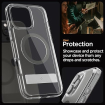 Spigen Ultra Hybrid S MagFit For iPhone 16 Pro Max Case Cover With Kickstand MagSafe Compatible, Graphite