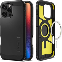 Spigen Tough Armor MagFit AI Designed For iPhone 16 Pro Max Case Cover MagSafe Compatible, Black