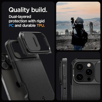 Spigen Optik Armor MagFit For iPhone 16 Pro Max Case Cover, MagSafe Compatible, Black