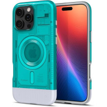 Spigen Classic C1 MagFit For iPhone 16 Pro Max Case Cover MagSafe Compatible Extreme Protection Tech, Bondi Blue