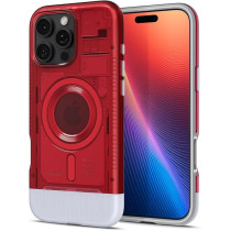 Spigen Classic C1 MagFit For iPhone 16 Pro Max Case Cover MagSafe Compatible Extreme Protection Tech, Ruby