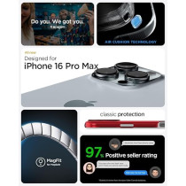 Spigen Classic C1 MagFit For iPhone 16 Pro Max Case Cover MagSafe Compatible Extreme Protection Tech, Ruby