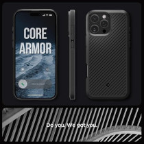 Spigen Core Armor Designed For iPhone 16 Pro Max Case Cover, Matte Black