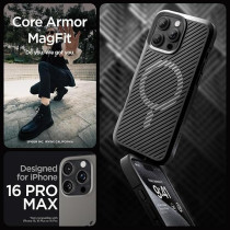 Spigen Core Armor MagFit For iPhone 16 Pro Max Case Cover MagSafe Compatible, Matte Black