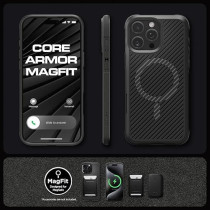 Spigen Core Armor MagFit For iPhone 16 Pro Max Case Cover MagSafe Compatible, Matte Black