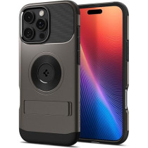 Spigen Slim Armor MagFit For iPhone 16 Pro Max Case Cover With Kickstand MagSafe Compatible, Gunmetal