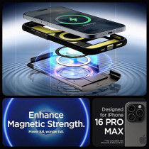 Spigen Slim Armor MagFit For iPhone 16 Pro Max Case Cover With Kickstand MagSafe Compatible, Gunmetal