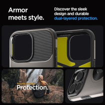 Spigen Slim Armor MagFit For iPhone 16 Pro Max Case Cover With Kickstand MagSafe Compatible, Gunmetal
