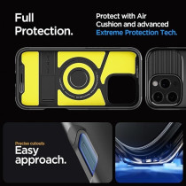 Spigen Slim Armor MagFit For iPhone 16 Pro Max Case Cover With Kickstand MagSafe Compatible, Black
