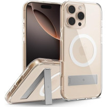 Caseology Capella Mag Kickstand For iPhone 16 Pro Max Case Cover MagSafe Compatible, Clear White Silver