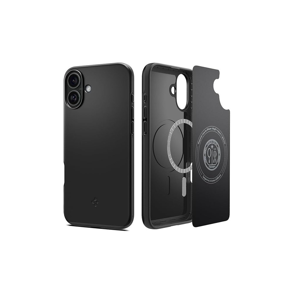 Spigen Thin Fit MagFit Designed For iPhone 16 Plus Case Cover MagSafe Compatible, Black