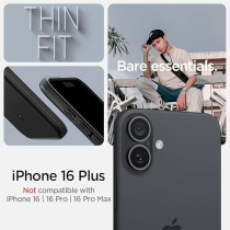 Spigen Thin Fit MagFit Designed For iPhone 16 Plus Case Cover MagSafe Compatible, Black