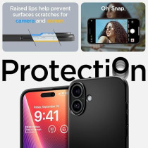 Spigen Thin Fit MagFit Designed For iPhone 16 Plus Case Cover MagSafe Compatible, Black