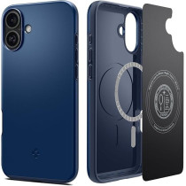 Spigen Thin Fit MagFit Designed For iPhone 16 Plus Case Cover MagSafe Compatible, Navy Blue