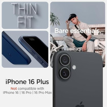 Spigen Thin Fit MagFit Designed For iPhone 16 Plus Case Cover MagSafe Compatible, Navy Blue